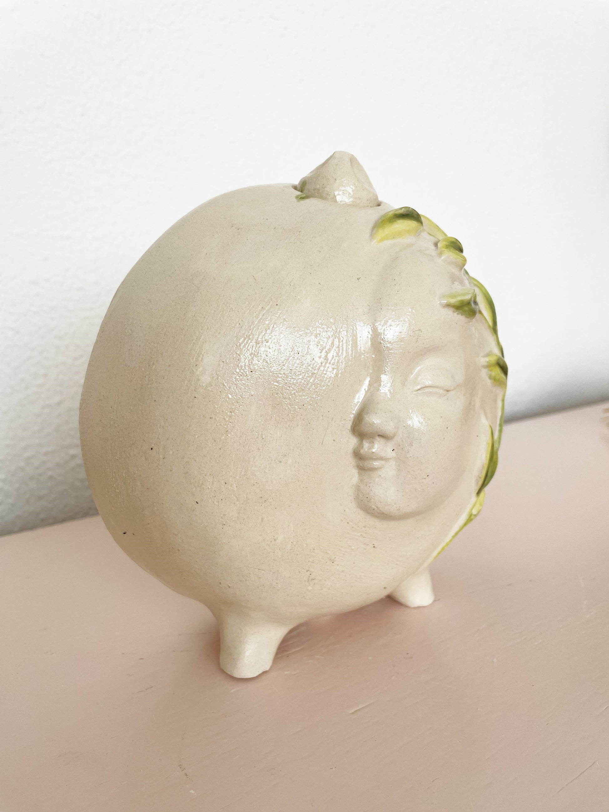 Sweet little baby  cremation urn in natural colors. Handcrafted with love.